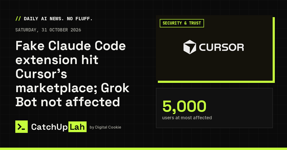 假冒 Claude Code 扩展混入 Cursor,Grok Bot 未受影响