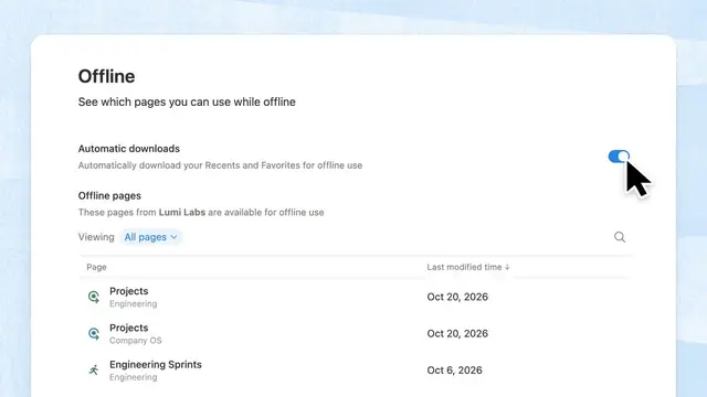 Notionのオフラインモード、最大1,000ページを自動で保存