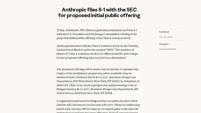 Anthropic files to go public, and Claude writes most of its code