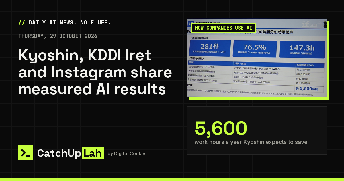 京进、KDDI Iret和Instagram公布AI实测成果