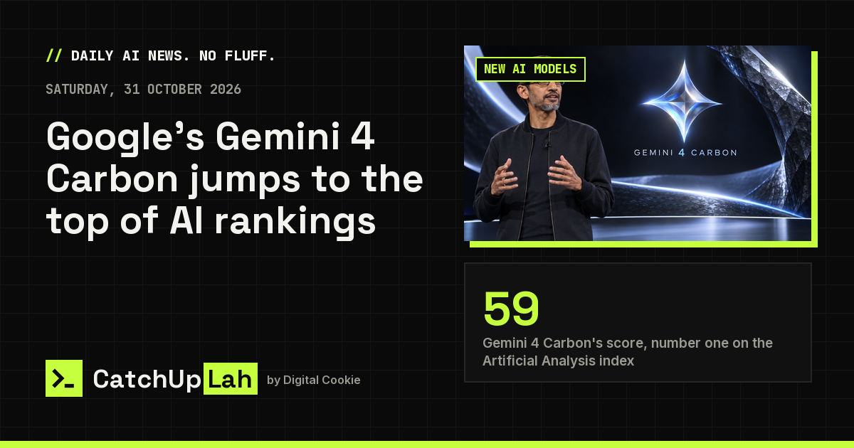 谷歌Gemini 4 Carbon登上AI排行榜榜首